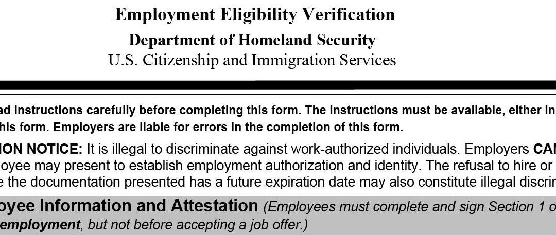 Employers Must Use a Revised Version of Form I-9 Starting September 18, 2017